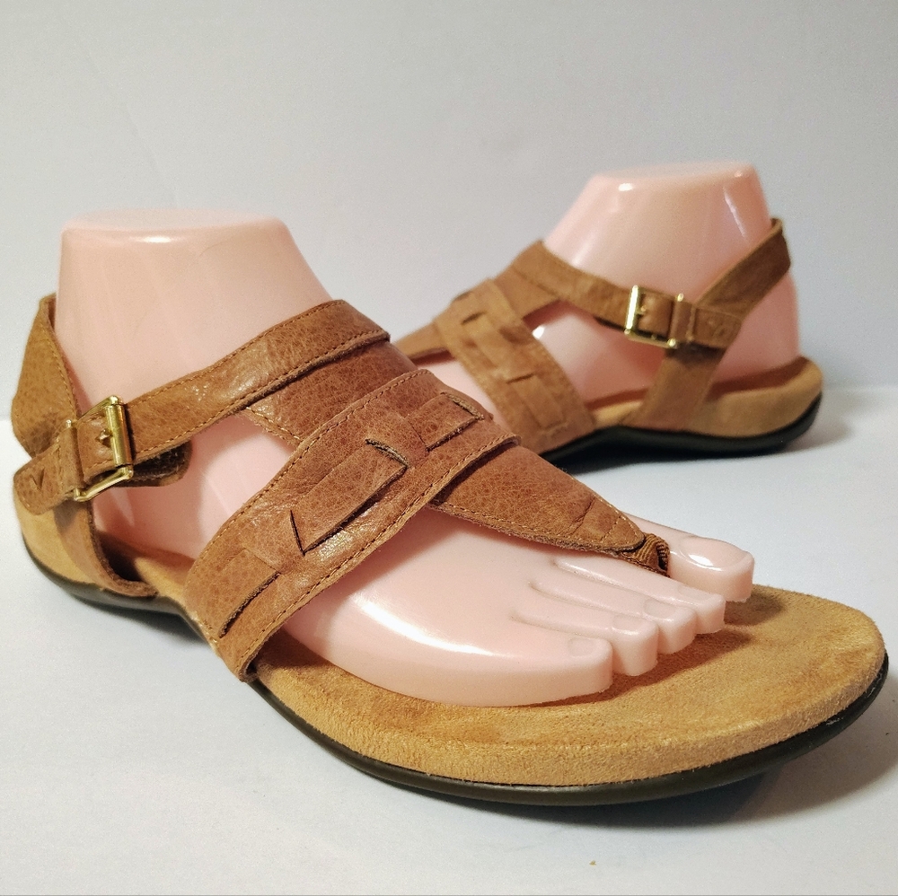 Vionic Lupe Women's Leather Toe Post Slingback Or… - image 2